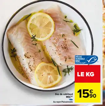Carrefour Dos de cabillaud offre