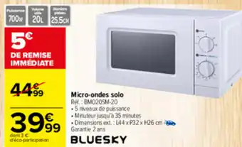 Carrefour Micro-ondes solo offre