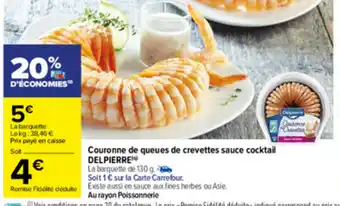 Carrefour Couronne de queues de crevettes sauce cocktail offre