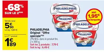 Carrefour PHILADELPHIA Original "Offre spéciale"(n) offre