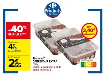 Carrefour Tiramisu CARREFOUR EXTRA 500 g. offre