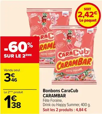 Carrefour Bonbons CaraCub CARAMBAR offre