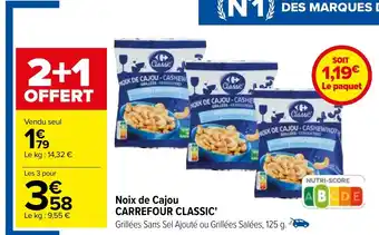 Carrefour Noix de Cajou CARREFOUR CLASSIC' offre