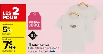 Carrefour T-shirt femme offre