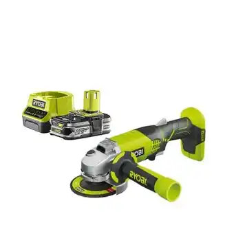 Bricorama Pack RYOBI Meuleuse d'angle 18 V One+ R18AG-0 - 1 Batterie 2.5Ah - 1 Chargeur rapide RC18120-125 offre