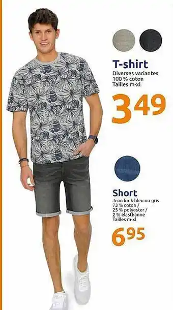 Action T-shirt, Short offre