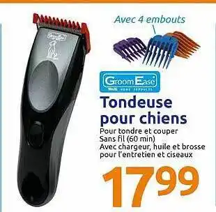 Action Tondeuse Pour Chiens Groom Ease offre