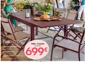 Truffaut BRIGHTON Table extensible Atlas offre