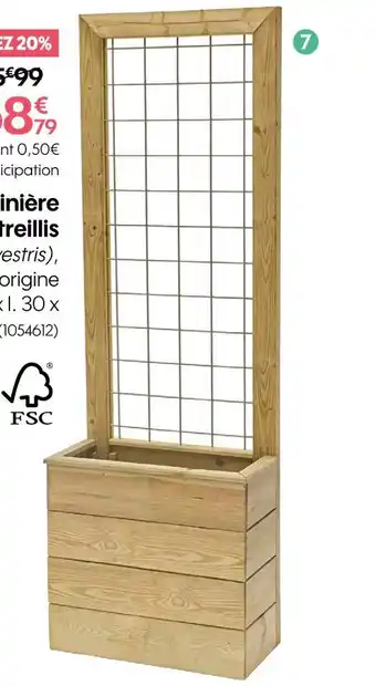 Truffaut Jardinière avec treillis offre