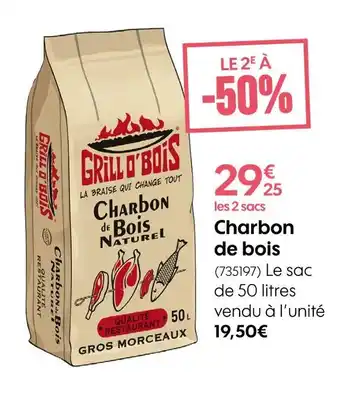 Truffaut GRILLO'BOIS Charbon de bois offre