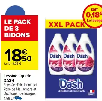 Carrefour Lessive liquide DASH offre