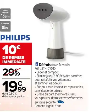 Carrefour Défroisseur à main Réf.: STH1010/10 offre