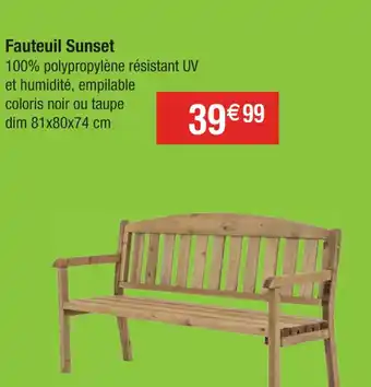 Cora Fauteuil Sunset offre