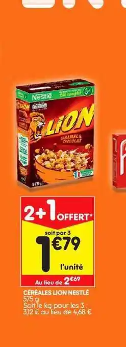 Leader Price Céréales Lion Nestlé offre