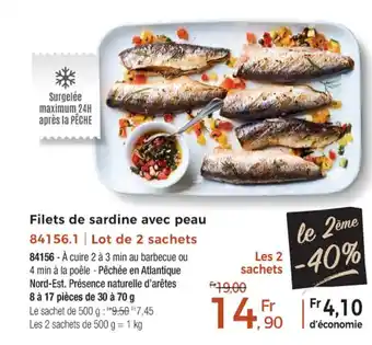 Thiriet Filets de sardine avec peau offre