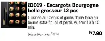 Thiriet 81019 - Escargots Bourgogne belle grosseur 12 pcs offre