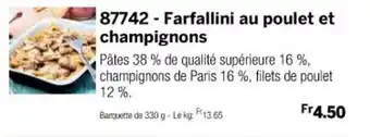 Thiriet 87742 - Farfallini au poulet et champignons offre