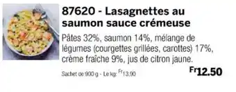 Thiriet 87620 Lasagnettes au saumon sauce crémeuse offre