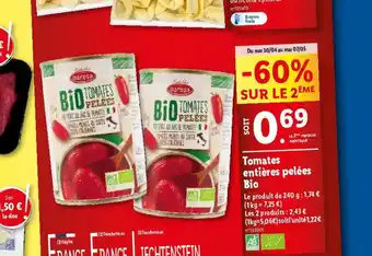 Lidl Tomates entières pelées offre