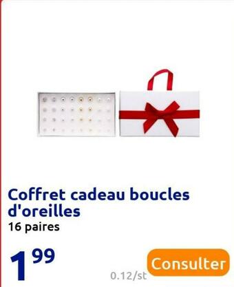 Action Coffret cadeau boucles d'oreilles offre