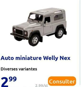 Action Auto miniature welly nex offre