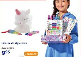 Action Licorne de style xoxo offre