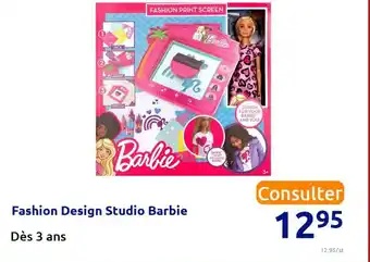 Action Barbie fashion design studio barbie offre