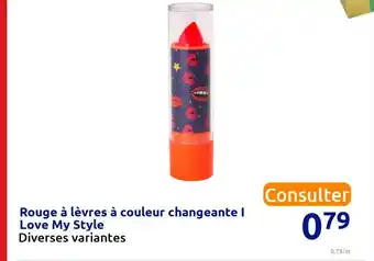 Action Love my style rouge à lèvres à couleur changeante offre