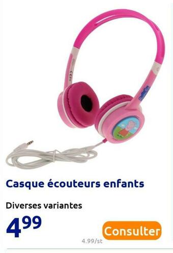 Action Casque écouteurs enfants offre