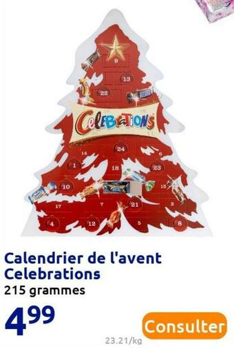 Action Calendrier de l'avent celebrations offre