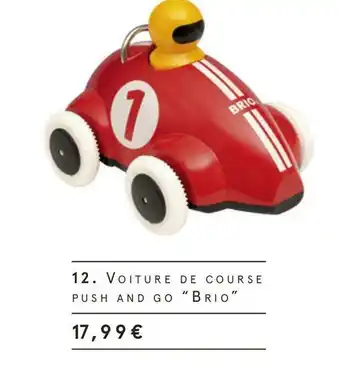 Brio voiture de course push and go