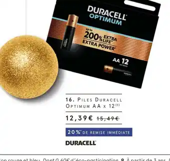 Duracell piles optimum