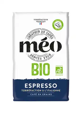 Carrefour Market MEO Café en grains Bio offre