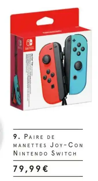 Monoprix Nintendo paire de manettes joy-con offre
