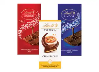 Carrefour Market LINDT SUR TOUTES LES TABLETTES DE CHOCOLAT CRÉATION, LINDOR ET PYRÉNÉENS offre