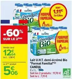 Carrefour Lait demi-écrémé offre