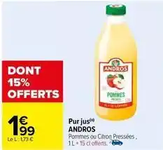 Carrefour Jus de fruits offre