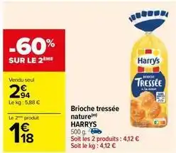 Carrefour Brioche tressée offre