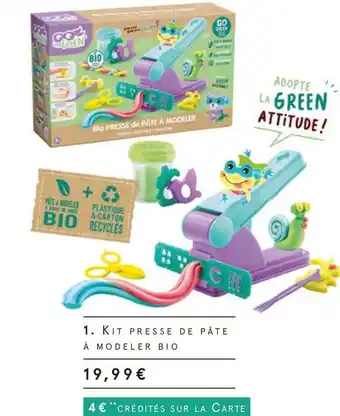 Monoprix Kit presse de pâte à modeler bio offre