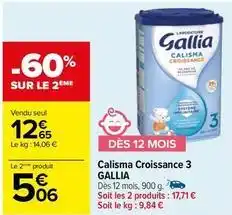 Carrefour Lait de croissance offre