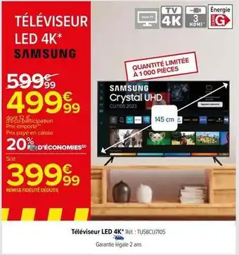 Carrefour Téléviseur led offre