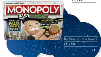 Monoprix Monopoly faux billets offre
