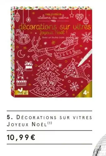 Décorations sur vitres joyeux noël