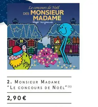 Monoprix Monsieur madame "le concours de noël" offre