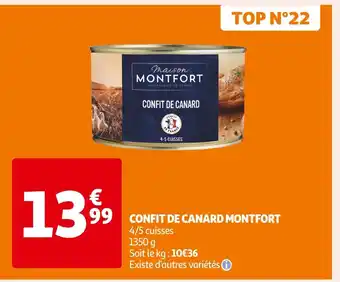 Auchan Supermarché MONTFORT CONFIT DE CANARD offre