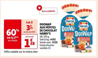 Auchan Supermarché HARRY'S DOOWAP AUX PÉPITES DE CHOCOLAT offre