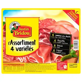 Auchan L'assortiment 4 Variétés Justin Bridou offre