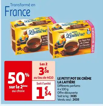 Auchan Supermarché LA LAITIÈRE LE PETIT POT DE CRÈME offre