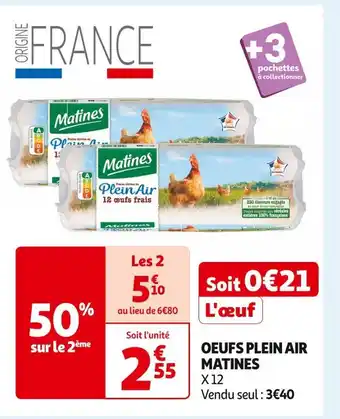 Auchan Supermarché MATINES OEUFS PLEIN AIR offre