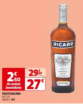 Auchan Supermarché RICARD PASTIS offre